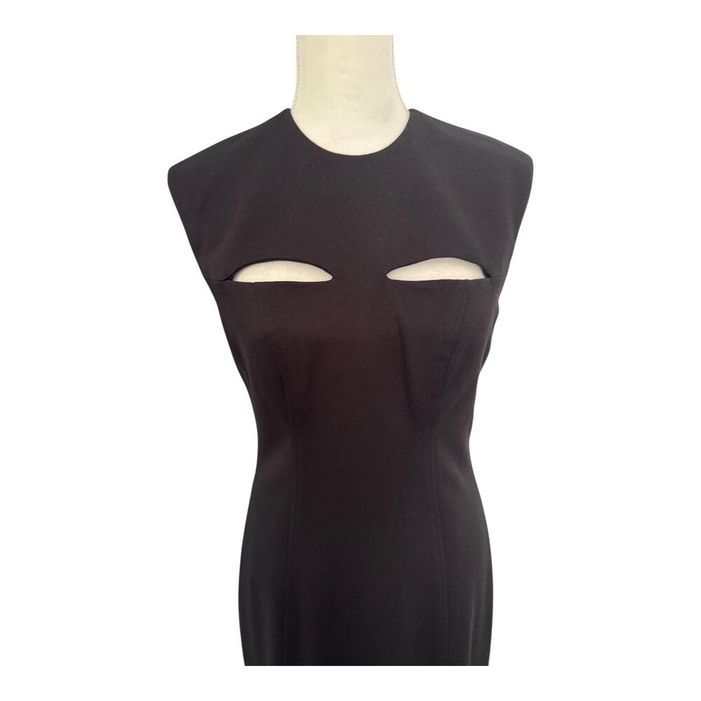 Deity New York Dress Women's 4 Black Sleeveless Sheath Cut Out Front - Picture 2 of 10
